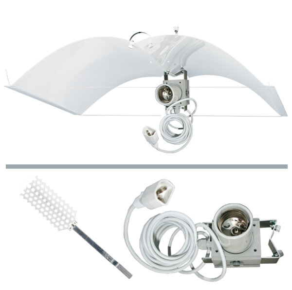 Adjust-A-Wings Defender S mit Super Spreader M und Fassung mit 4m IEC-Connector-Kabel