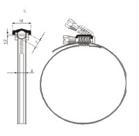 QIP Universal-Schlauchklemme mit Schnellverschluss, 60-325 mm