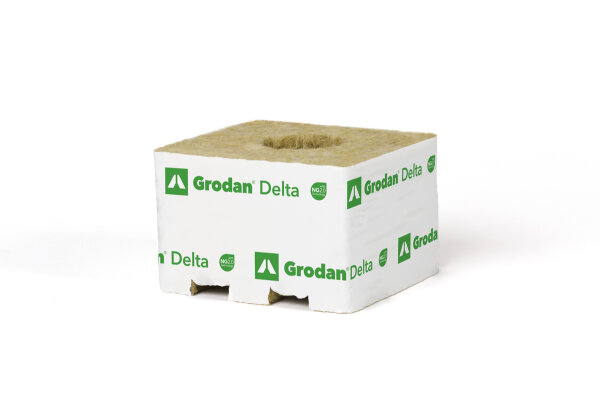 Grodan Delta, NG2.0, Kulturblock, 10 x 10 x 6,5 cm, kleines Loch 27/40 (216 stk)