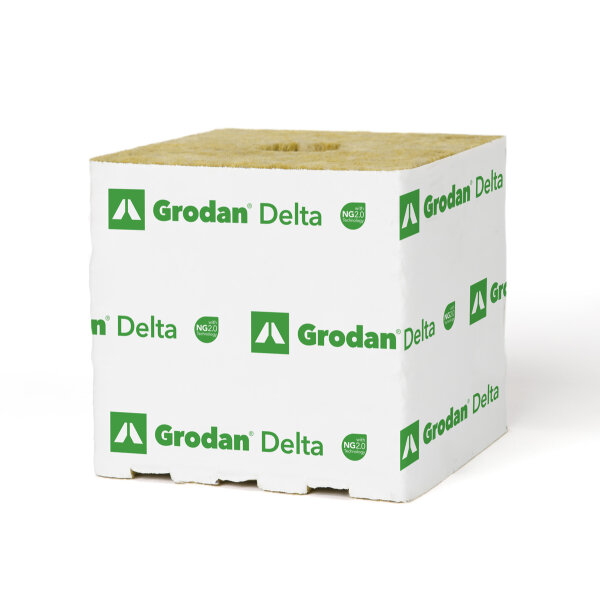 Grodan Delta, NG2.0, Kulturblock, 15 x 15 x 14,2 cm, großes Loch, 40/40 (48 stk.)
