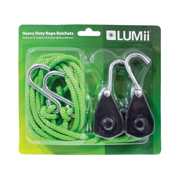 LUMii Rope Ratchet bis 65 kg Seilzugratschen, Light hanger 2 St je Pckg