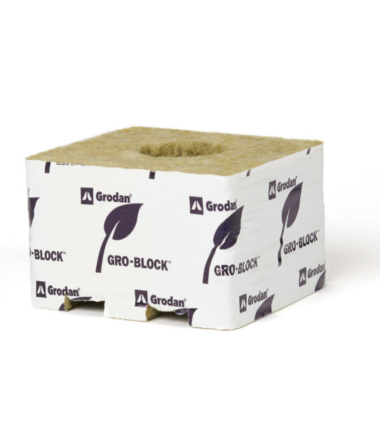 Grodan Improved (CSC) Delta 6,5, Kulturblock, 10 x 10x 6,5 cm,  kleines Loch 27/40