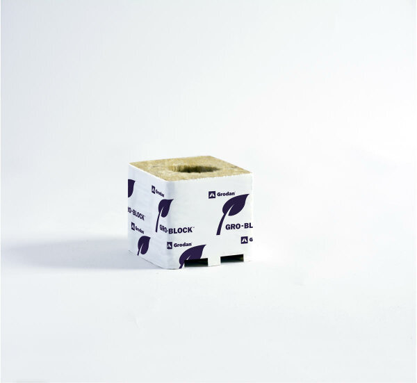 Grodan Improved (CSC) Delta 4, Kulturblock, 7,5 x 7,5 x 6,5 cm, kleines Loch 27/40